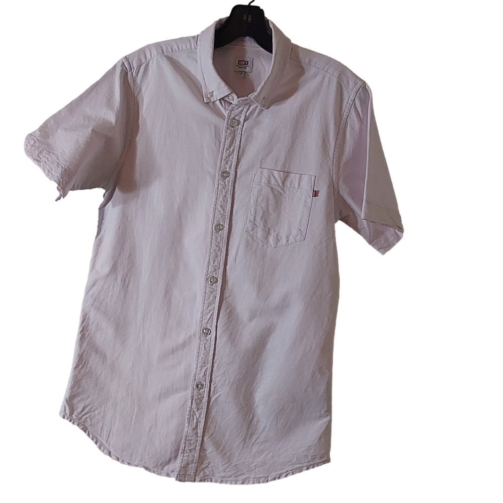 OBEY PINK 100% COTTON BUTTONS DOWN MEN'S SHIRT SIZE SMALL‎